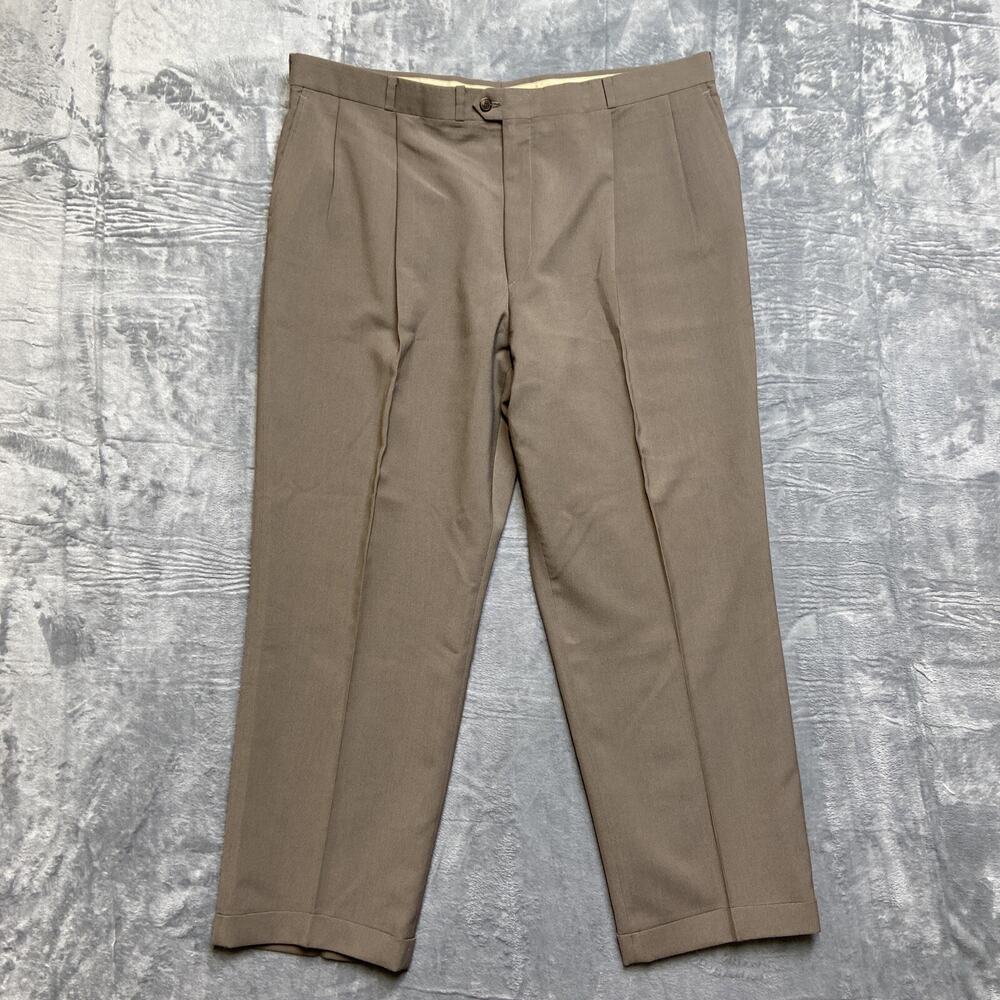 Vintage Racquet Club Pleated Dress‎ Pants Men’s Size 40x30 Brown Pants Formal